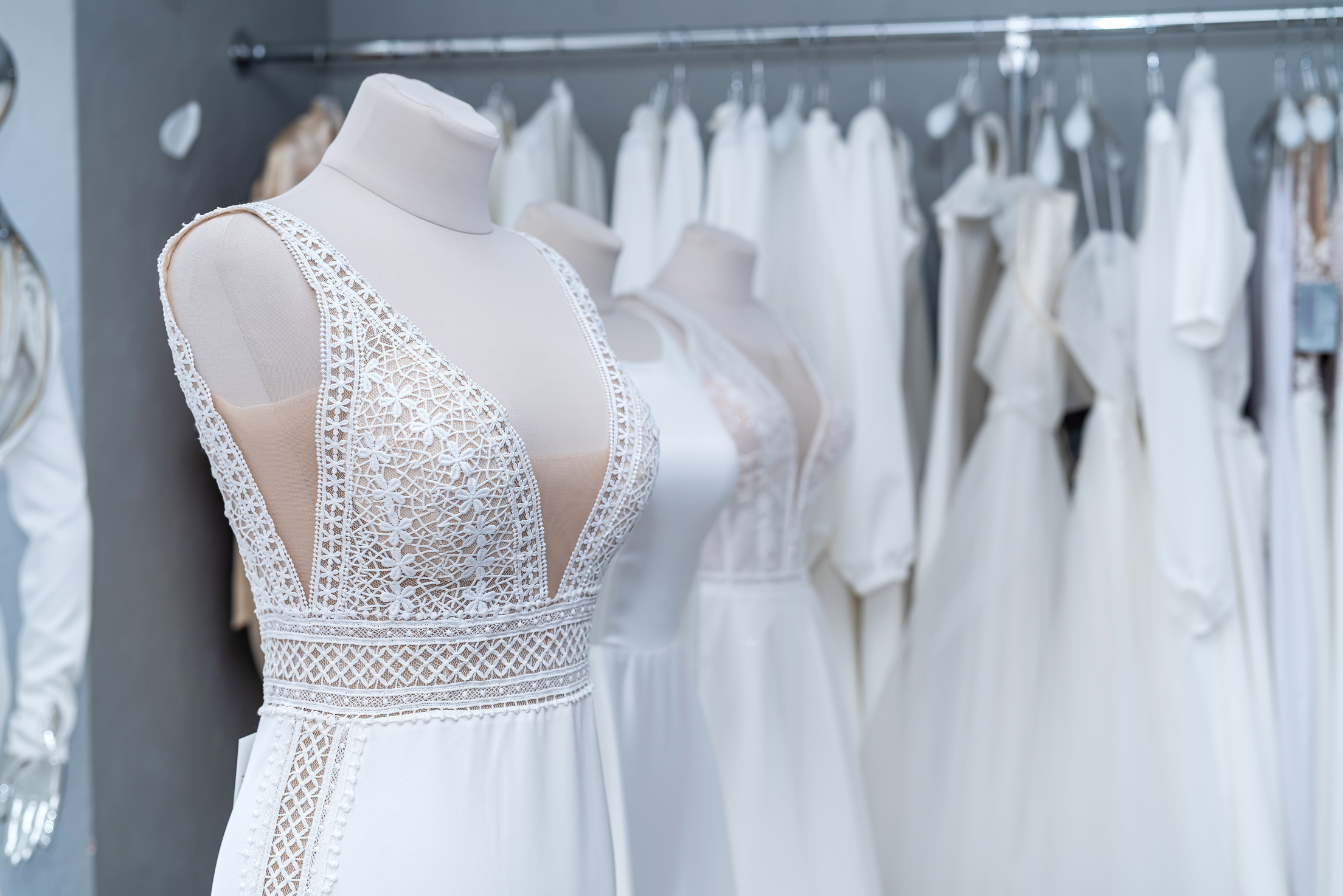 Fashion Wedding Dresses Trends in Bridal Salon